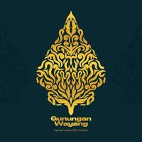 gunungan wayang javanese illustration vector