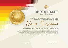 Modern certificate template background. vector illustration