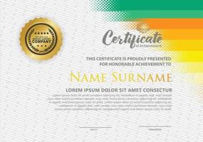 Modern certificate template background. vector illustration