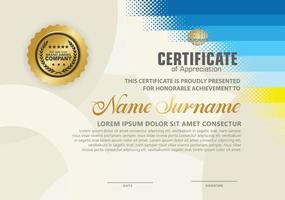 Modern certificate template background. vector illustration