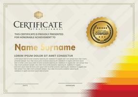 Modern certificate template background. vector illustration