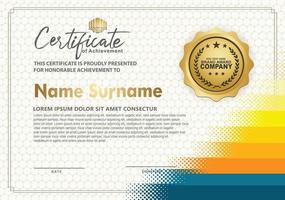 Modern certificate template background. vector illustration