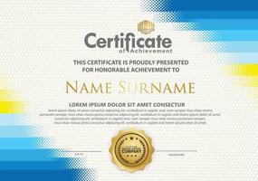 Modern certificate template background. vector illustration