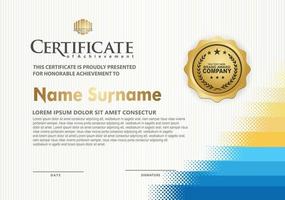 Modern certificate template background. vector illustration