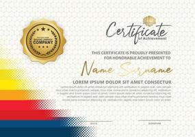 Modern certificate template background. vector illustration