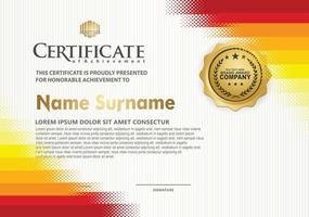 Modern certificate template background. vector illustration