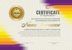 Modern certificate template background. vector illustration