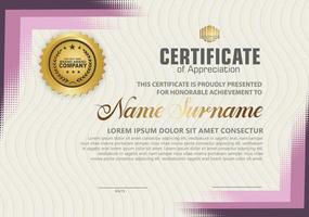 Modern certificate template background. vector illustration