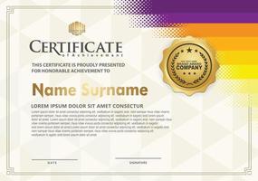 Modern certificate template background. vector illustration