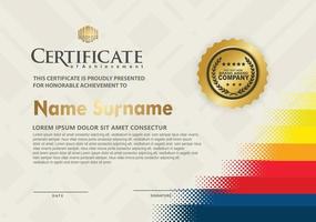 Modern certificate template background. vector illustration