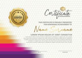 Modern certificate template background. vector illustration