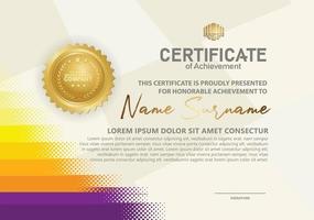 Modern certificate template background. vector illustration