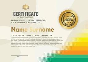 Modern certificate template background. vector illustration