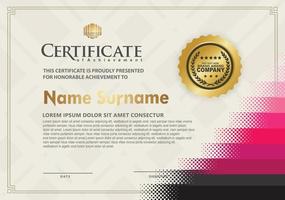 Modern certificate template background. vector illustration