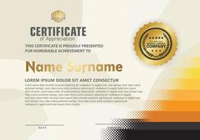 Modern certificate template background. vector illustration