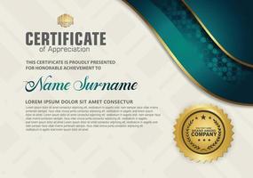 Modern certificate template vector