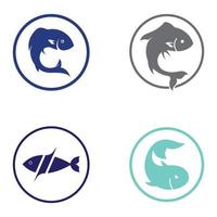 Fish logo template vector