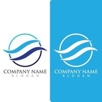 Wave beach logo ocean vector template