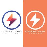 Thunderbolt flash energy  logo and symbol vector