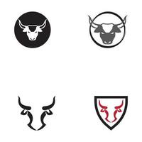 Bull's head horn logo. Using vector design concept.