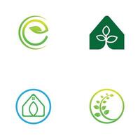 Go Green  leaf ecology Logo nature element vector