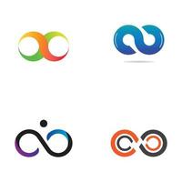 diseño de vector de logotipo de bucle infinito colorido.