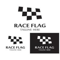 Race flag logo  icon design vector