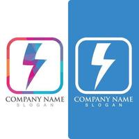 Thunderbolt flash energy  logo and symbol vector