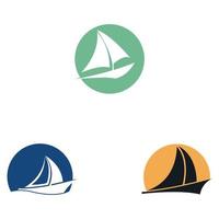 Sailing boat logo Template vector