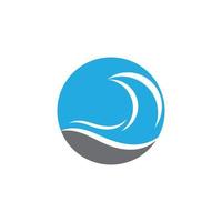 Water wave logo and Sea wave logo or beach water waves, with vector design concept.