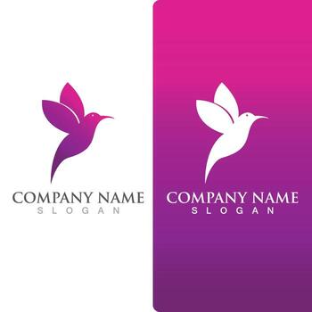 ala halcón pájaro logo plantilla vector