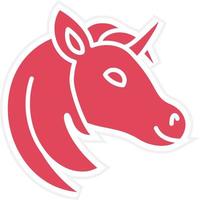 Unicorn Icon Style vector