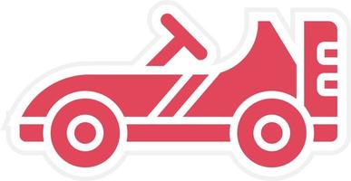 Go Kart Icon Style vector
