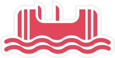 Log Flume Icon Style vector