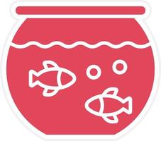 estilo de icono de acuario vector