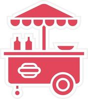 Hot Dog Stall Icon Style vector