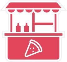 Pizza Stall Icon Style vector