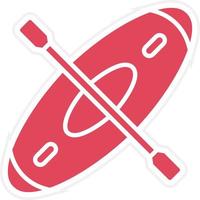 Canoeing Icon Style vector