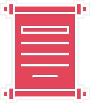 Opened Scroll Icon Style vector