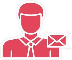 Post Office Clerk Male Icon Style vector