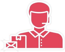 Post Office Customer Service Icon Style vector