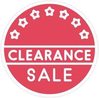 Clearance Sale Icon Style vector