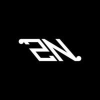 diseño creativo del logotipo de la letra zn con gráfico vectorial vector