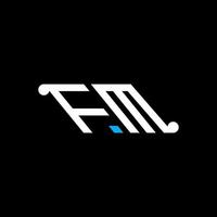 diseño creativo del logotipo de la letra fm con gráfico vectorial vector