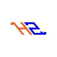 HZ letter logo creative design with vector graphic