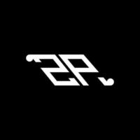 diseño creativo del logotipo de la letra zp con gráfico vectorial vector