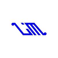 Diseño creativo de logotipo de letra lm con gráfico vectorial vector