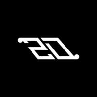 diseño creativo del logotipo de la letra zd con gráfico vectorial vector