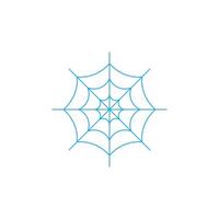 eps10 blue vector spider line icon isolated on white background. spider net outline symbol in a simple flat trendy modern style for your website design, logo, pictogram, and mobile application