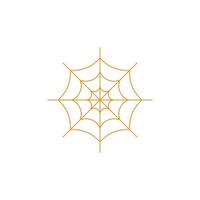 eps10 orange vector spider line icon isolated on white background. spider net outline symbol in a simple flat trendy modern style for your website design, logo, pictogram, and mobile application